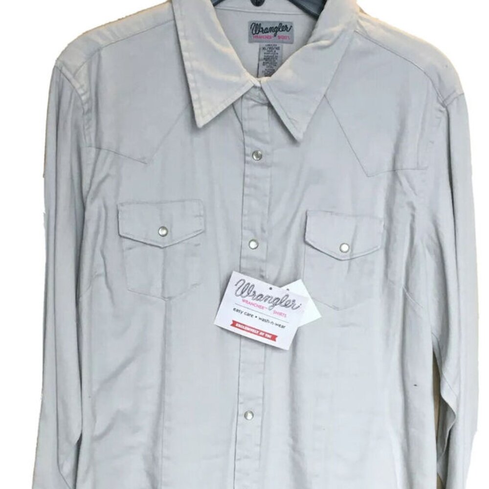 Wrangler Wrancher Western Long Sleeve Womens Pearl Snap XL Shirt New With Tags!
